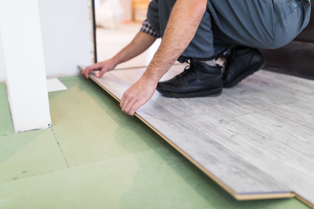 New timber-look flooring in a living space